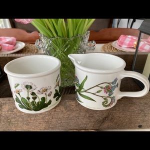 Portmeiron Botanic Garden Sugar and Creamer